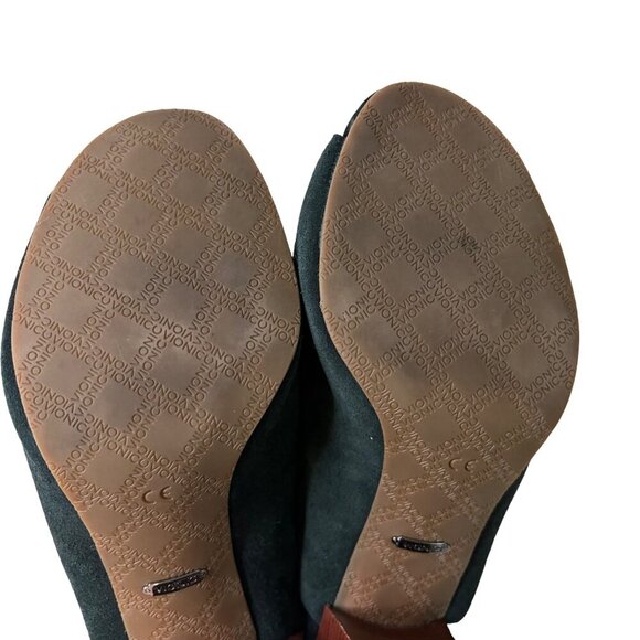 Vionic Kaia Women's Black Suede Block Stacked Heel Sandal Peep Toe Size 9.5 - Picture 9 of 9